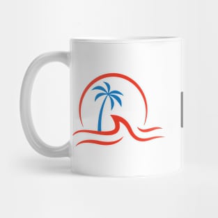 beach, simple design Mug